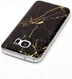 Samsung Galaxy S7 Print TPU Hoesje Marmer Zwart afbeelding 4
