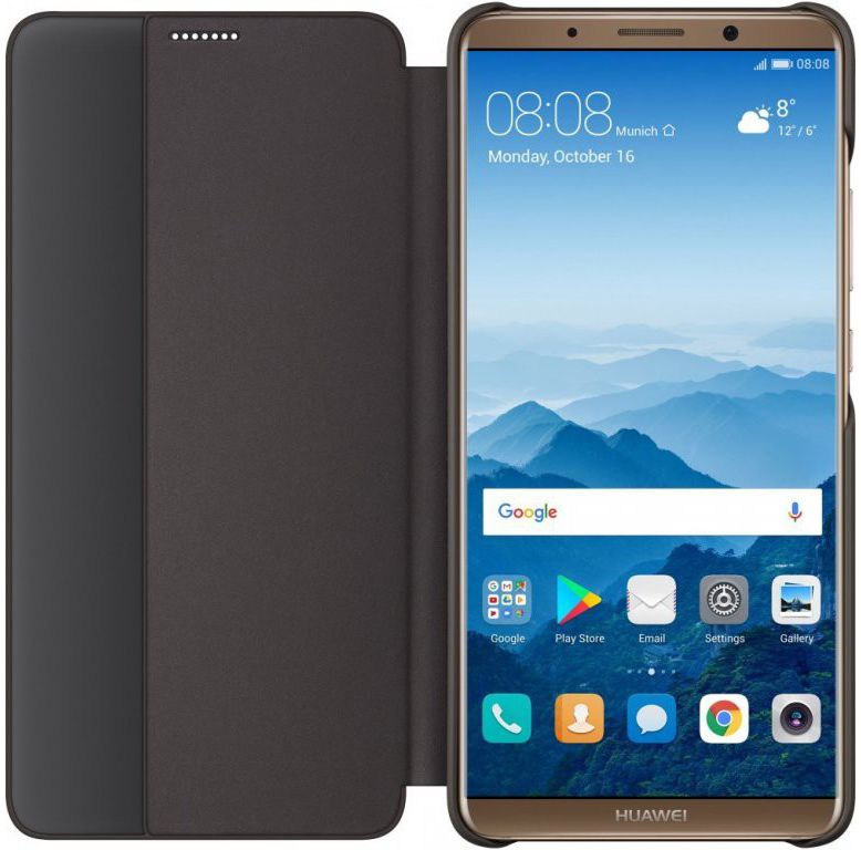Huawei Mate 10 Pro View Cover Bruin afbeelding 4