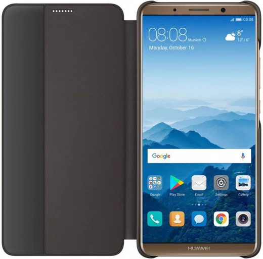 Huawei Mate 10 Pro View Cover Bruin afbeelding 4