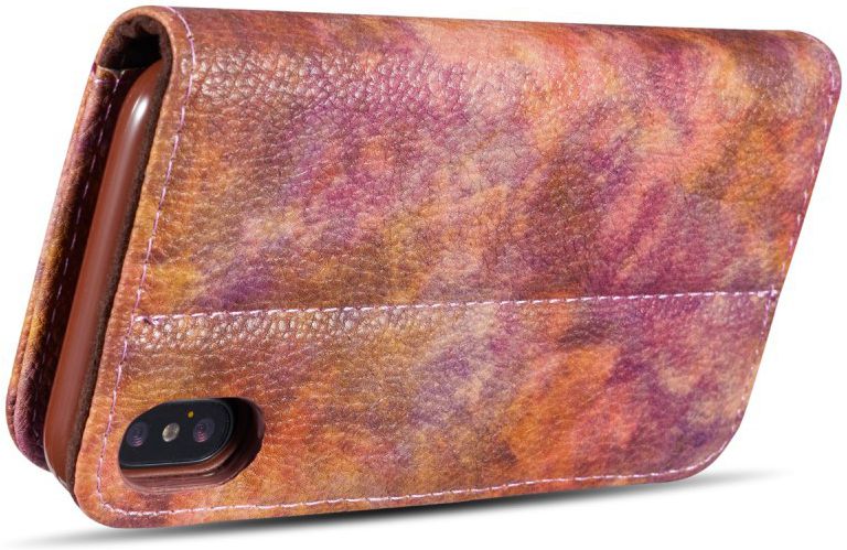 Apple iPhone X Bos Portemonnee Hoesje Bruin afbeelding 15