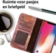 Apple iPhone X Bos Portemonnee Hoesje Bruin afbeelding 2