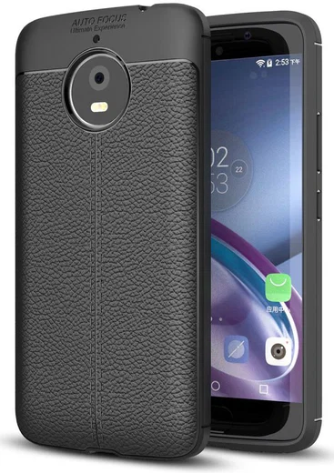 Motorola Moto E4 Plus Hoesje met Kunstleer Coating afbeelding 1