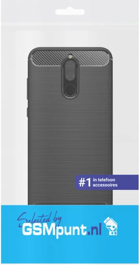 Huawei Mate 10 Lite Geborsteld TPU Hoesje Zwart afbeelding 2