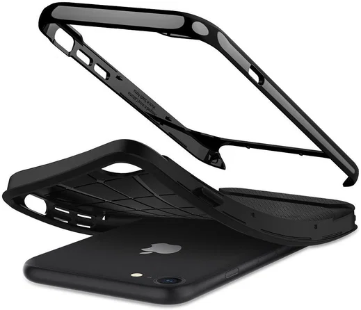 Spigen Neo Hybrid Herringbone iPhone 7 / 8 Hoesje Zwart afbeelding 2