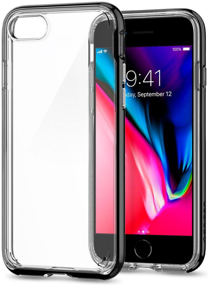 Spigen Neo Hybrid Crystal 2 Case iPhone 7 / 8 Black afbeelding 1