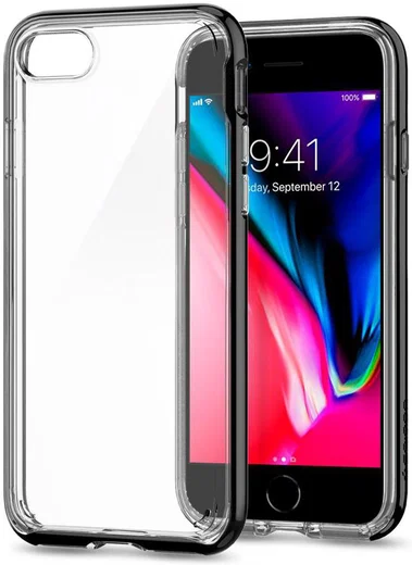 Spigen Neo Hybrid Crystal 2 Case iPhone 7 / 8 Black afbeelding 1