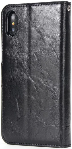 Apple iPhone X / XS Bookcase en Backcover 2-in-1 Hoesje Zwart afbeelding 6