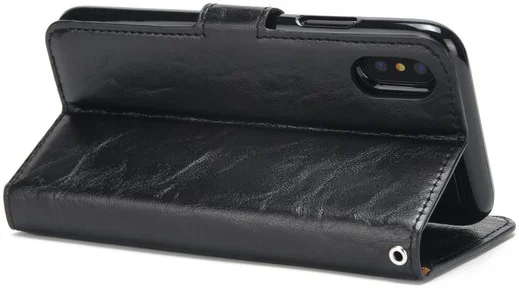 Apple iPhone X / XS Bookcase en Backcover 2-in-1 Hoesje Zwart afbeelding 4