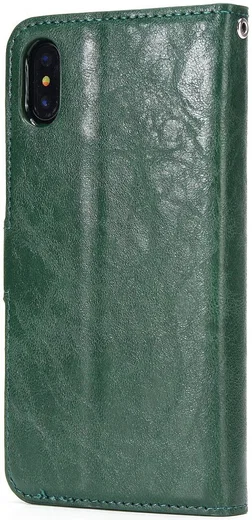 Apple iPhone X / XS Bookcase en Backcover 2-in-1 Hoesje Groen afbeelding 4