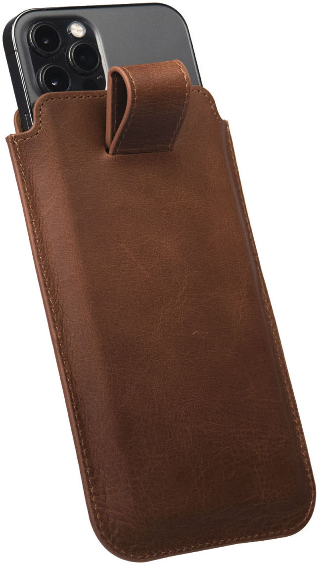 Rosso Deluxe Insteek Hoesje Echt Leer Pasjes Bruin afbeelding 4
