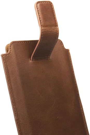 Rosso Deluxe Insteek Hoesje Echt Leer Pasjes Bruin afbeelding 5