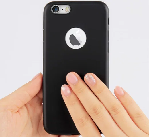 Apple iPhone 7 / 8 Frosted Siliconen Hoesje Zwart afbeelding 2