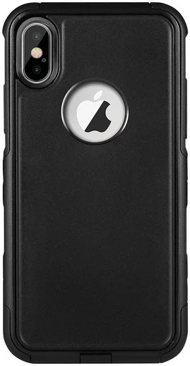 Apple iPhone X Stijlvol Hybride Hoesje Zwart afbeelding 3