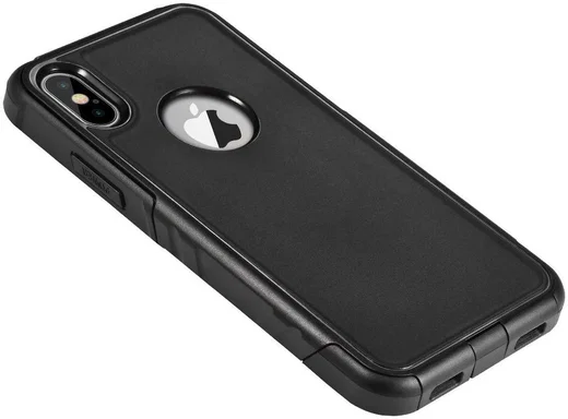 Apple iPhone X Stijlvol Hybride Hoesje Zwart afbeelding 4