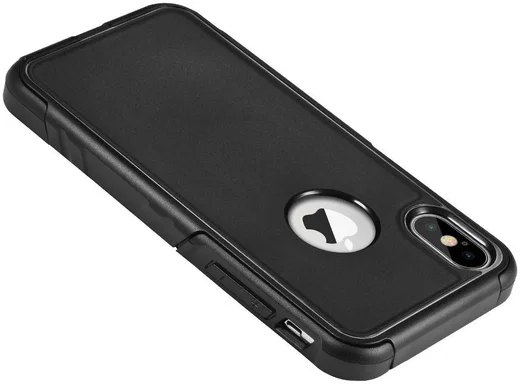 Apple iPhone X Stijlvol Hybride Hoesje Zwart afbeelding 5