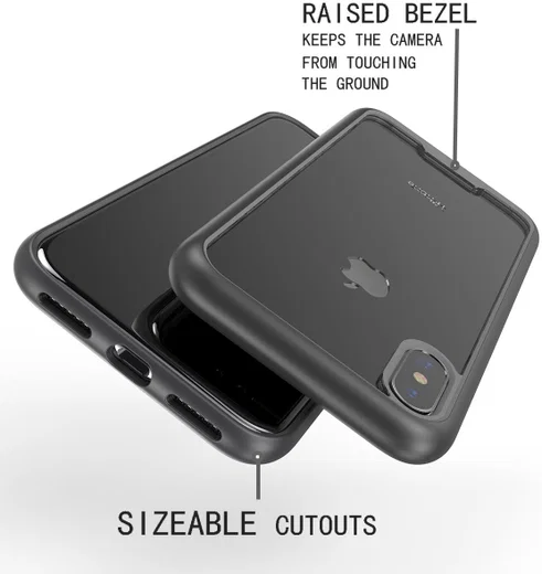 Apple iPhone XS / X Hoesje Armor Hoesje Zwart afbeelding 3