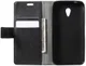 Alcatel U5 3G Portemonnee Hoesje Zwart afbeelding 2