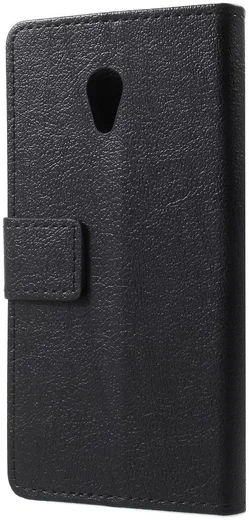 Alcatel U5 3G Portemonnee Hoesje Zwart afbeelding 5