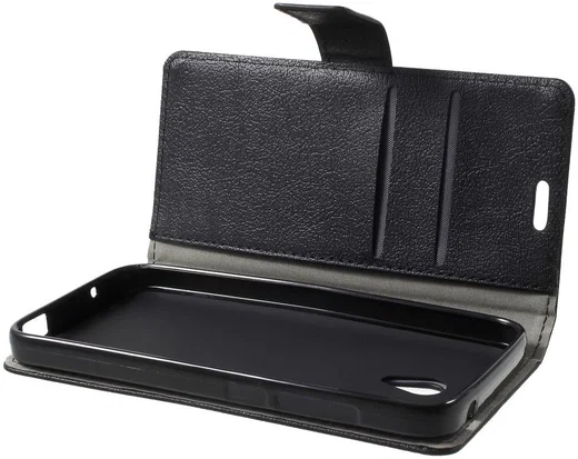 Alcatel U5 3G Portemonnee Hoesje Zwart afbeelding 6