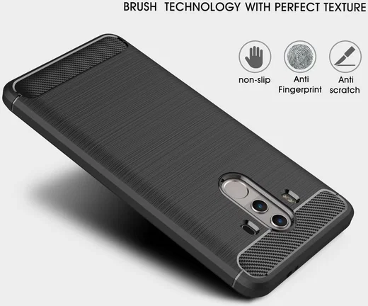 Huawei Mate 10 Pro Geborsteld TPU Hoesje Zwart afbeelding 4