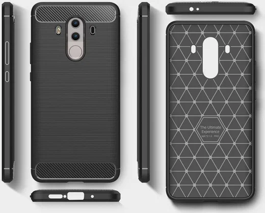 Huawei Mate 10 Pro Geborsteld TPU Hoesje Zwart afbeelding 6