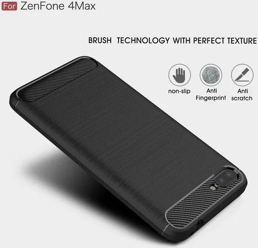Asus Zenfone 4 Max 5.5 Carbon Hoesje Zwart afbeelding 4