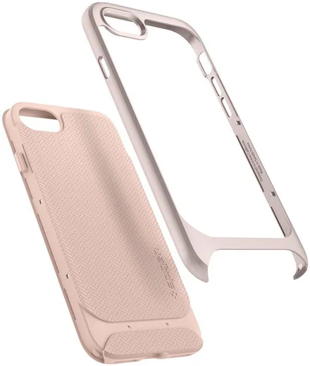 Spigen Neo Hybrid Herringbone Hoesje iPhone 8 Pale Dogwood afbeelding 3