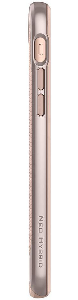 Spigen Neo Hybrid Herringbone Hoesje iPhone 8 Pale Dogwood afbeelding 5