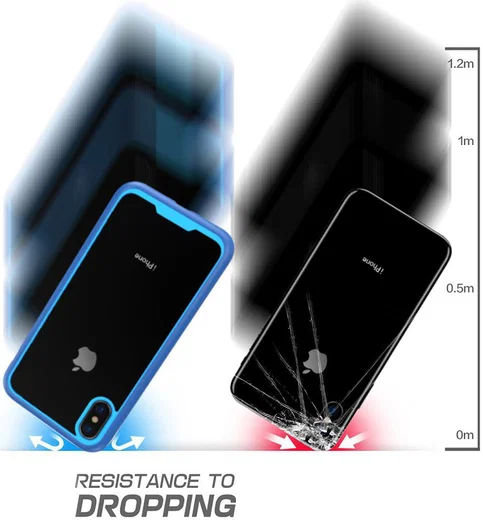 Apple iPhone X Hoesje Armor Hoesje Blauw afbeelding 5