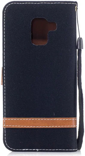 Samsung Galaxy A8 (2018) Two-Tone Portemonnee Hoesje Zwart afbeelding 9