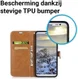 Samsung Galaxy A8 (2018) Two-Tone Portemonnee Hoesje Zwart afbeelding 6