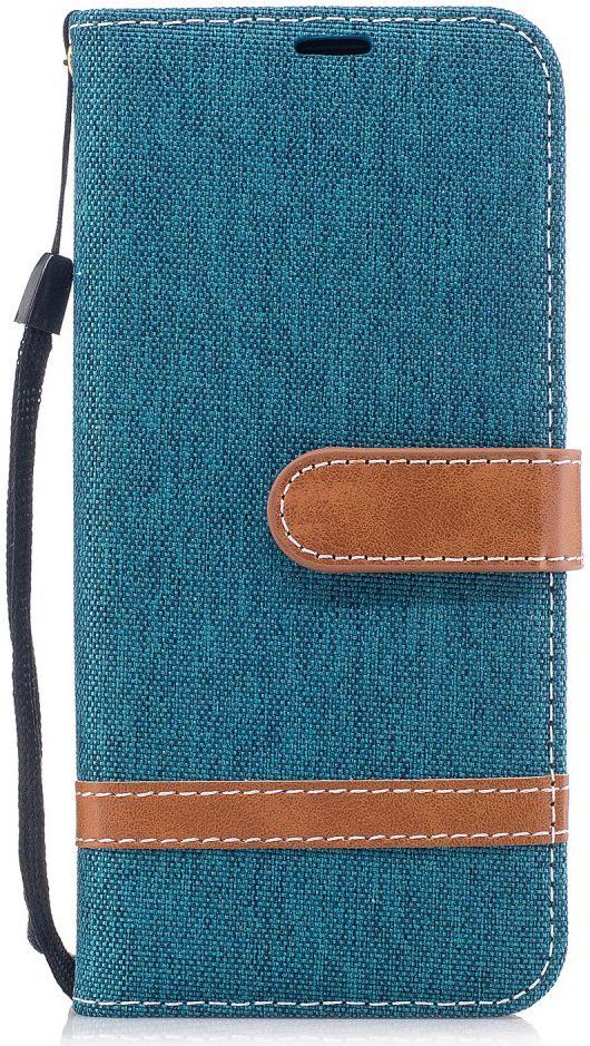 Samsung Galaxy A8 (2018) Two-Tone Portemonnee Hoesje Blauw afbeelding 1