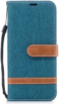 Samsung Galaxy A8 (2018) Two-Tone Portemonnee Hoesje Blauw