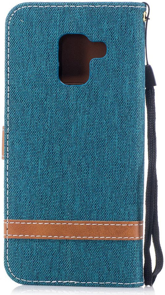 Samsung Galaxy A8 (2018) Two-Tone Portemonnee Hoesje Blauw afbeelding 8