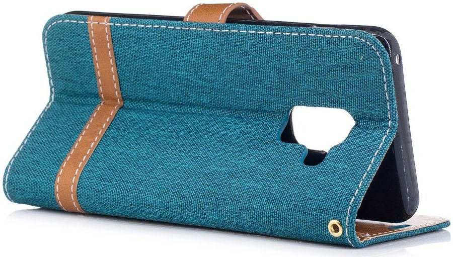 Samsung Galaxy A8 (2018) Two-Tone Portemonnee Hoesje Blauw afbeelding 9