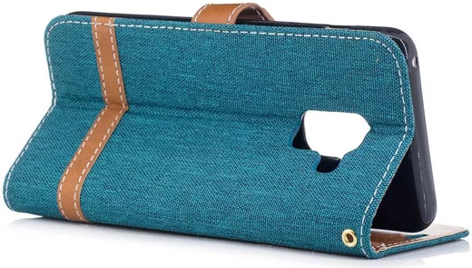 Samsung Galaxy A8 (2018) Two-Tone Portemonnee Hoesje Blauw afbeelding 9
