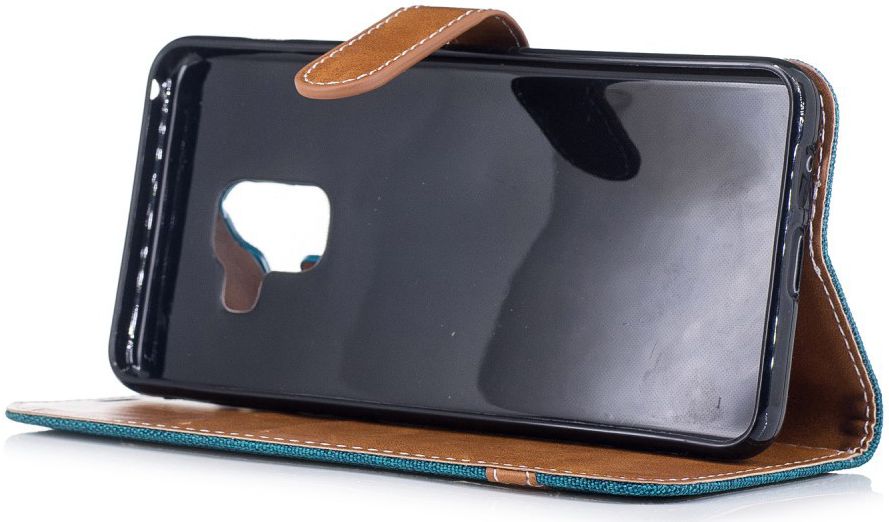 Samsung Galaxy A8 (2018) Two-Tone Portemonnee Hoesje Blauw afbeelding 10
