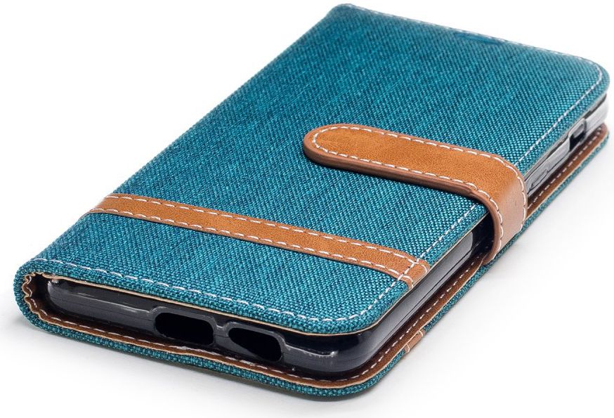 Samsung Galaxy A8 (2018) Two-Tone Portemonnee Hoesje Blauw afbeelding 11