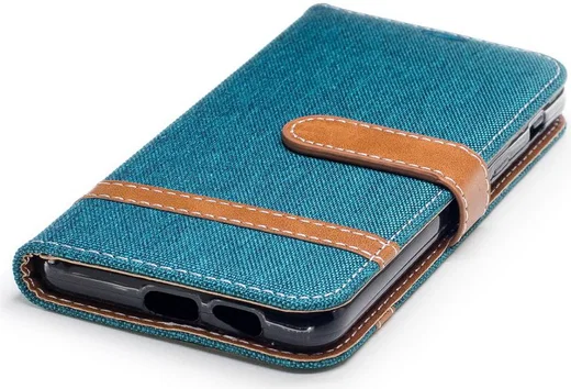 Samsung Galaxy A8 (2018) Two-Tone Portemonnee Hoesje Blauw afbeelding 11