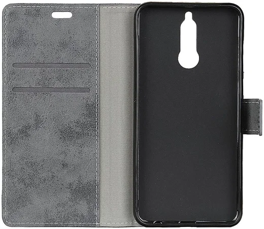 Huawei Mate 10 Lite Retro Portemonnee Hoesje Grijs afbeelding 6