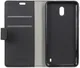 Nokia 2 Portemonnee Hoesje Zwart afbeelding 1