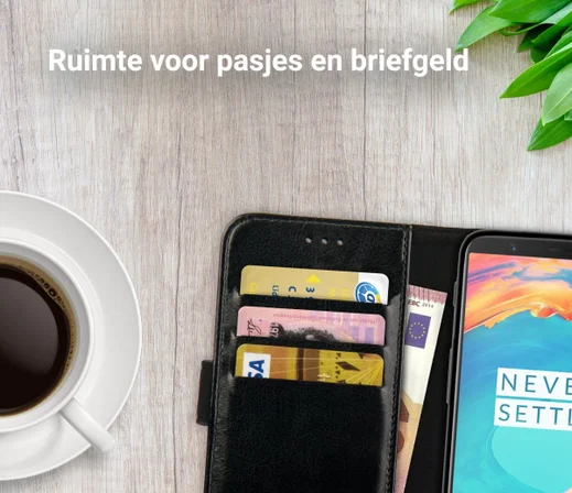 Rosso Element OnePlus 5T Hoesje Book Cover Zwart afbeelding 8