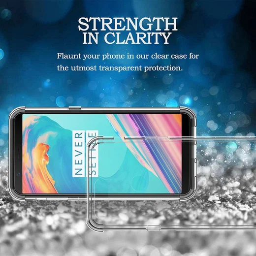 OnePlus 5T Transparant Bumper Hoesje afbeelding 4