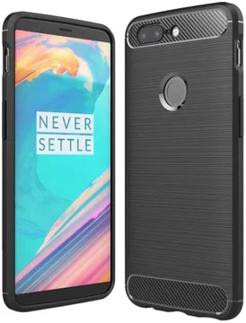 OnePlus 5T Geborsteld TPU Hoesje Zwart