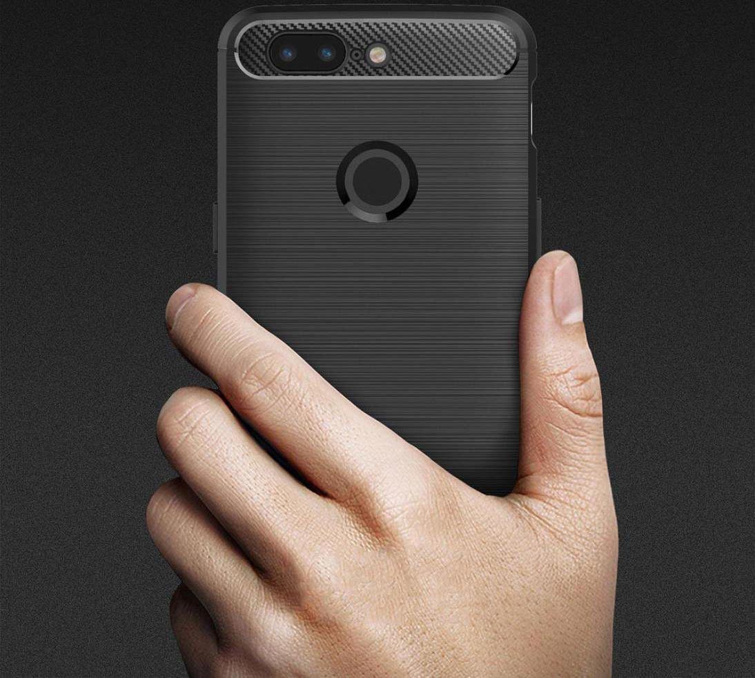 OnePlus 5T Geborsteld TPU Hoesje Blauw afbeelding 9