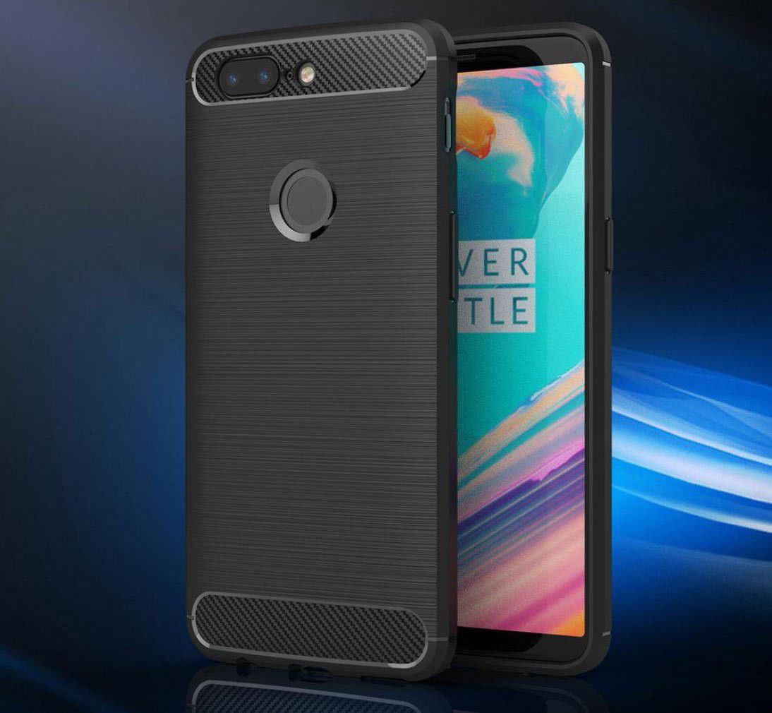 OnePlus 5T Geborsteld TPU Hoesje Blauw afbeelding 5