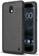 Nokia 2 Hoesje met Kunstleer Coating Zwart afbeelding 1