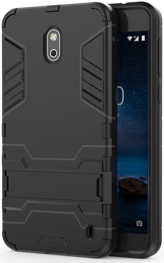 Hybride Nokia 2 Hoesje Zwart afbeelding 1