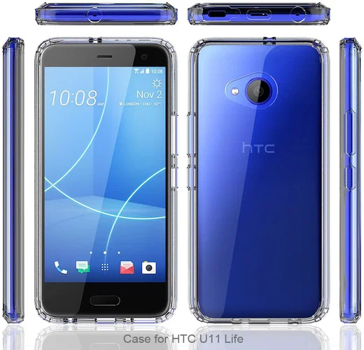 HTC U11 Life Hoesje Armor Backcover Transparant afbeelding 5