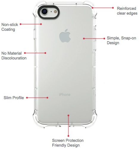 Zagg InvisibleShield Ultra Clear Case Apple iPhone 8 Transparant afbeelding 1